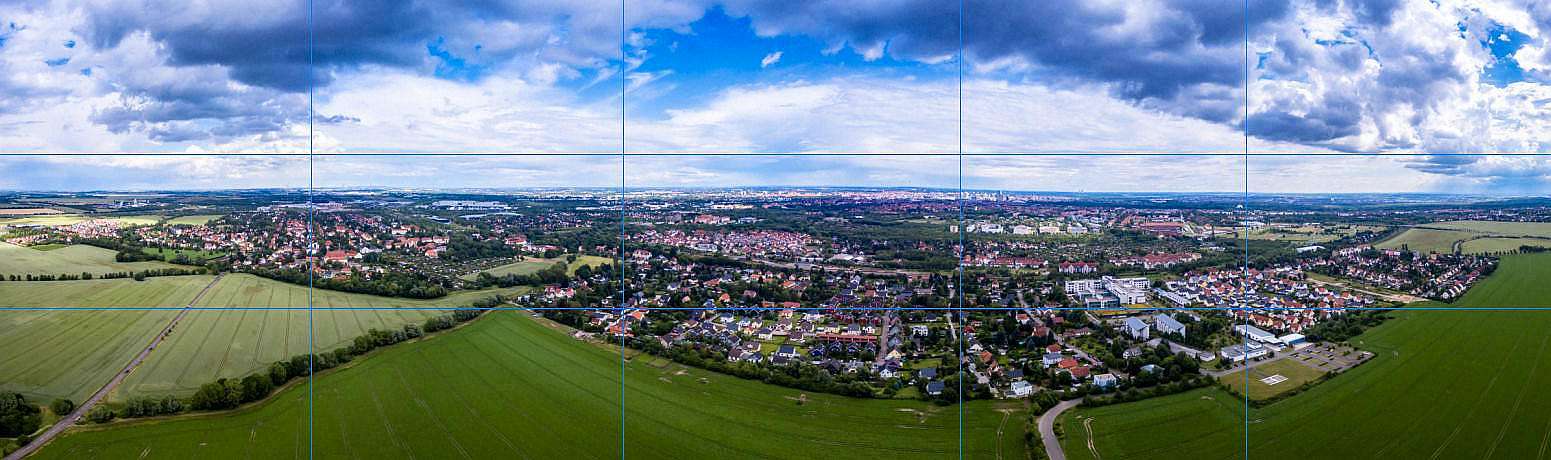 Luftbildpanorama Erstellen - das Aufnahmeraster